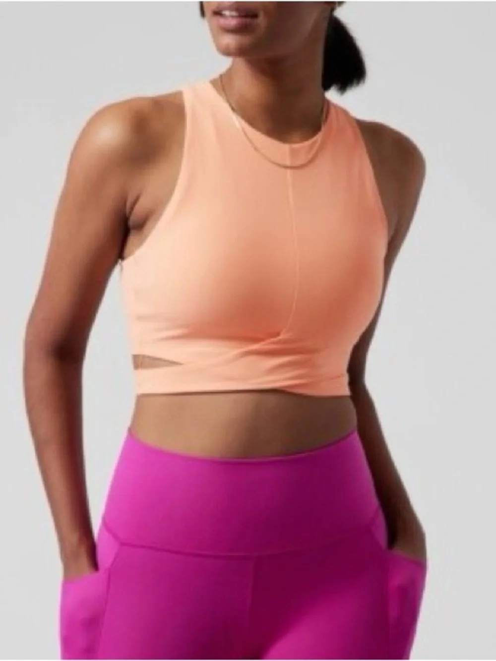 Athleta conscious cut out crop top D-DD - Picture 1 of 4